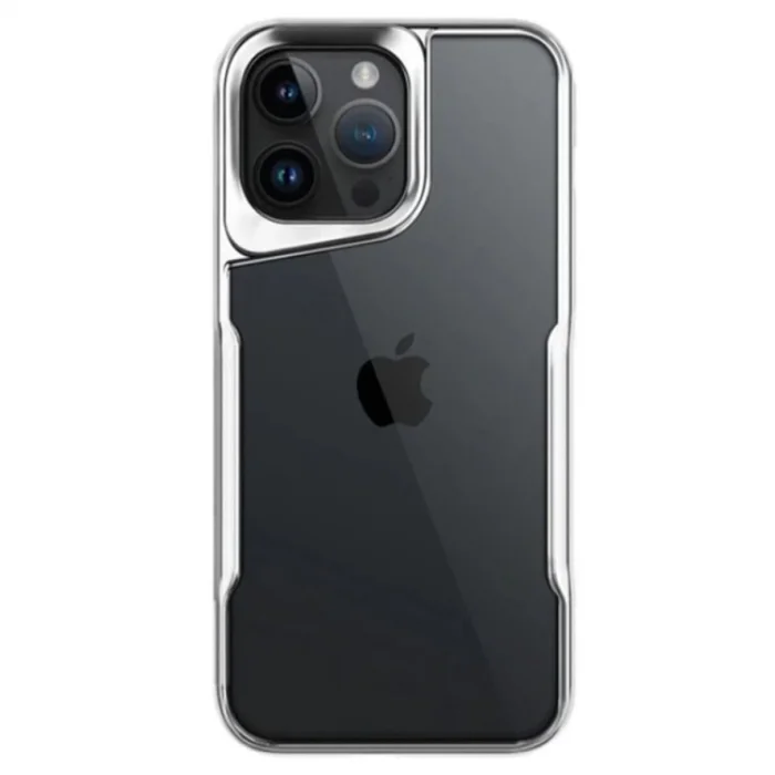 BUĞZ İphone 14 Pro Max Kılıf Boyi Silikon Kapak - Gümüş