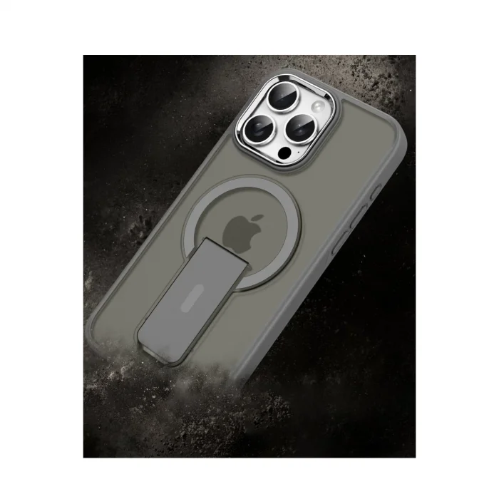 BUĞZ İphone 14 Pro Tork Magsafe Standlı Kapak - Siyah