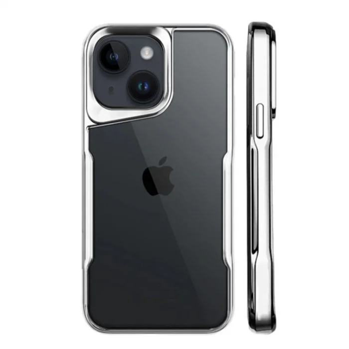 BUĞZ İphone 15 Kılıf Boyi Silikon Kapak - Gümüş