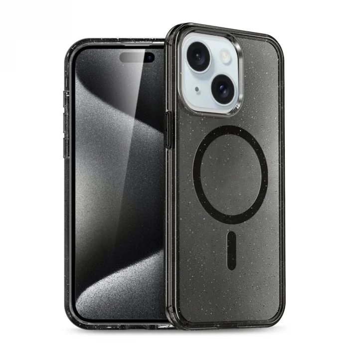 BUĞZ İphone 15 Plus Kılıf  Magsafe Kapak - Siyah