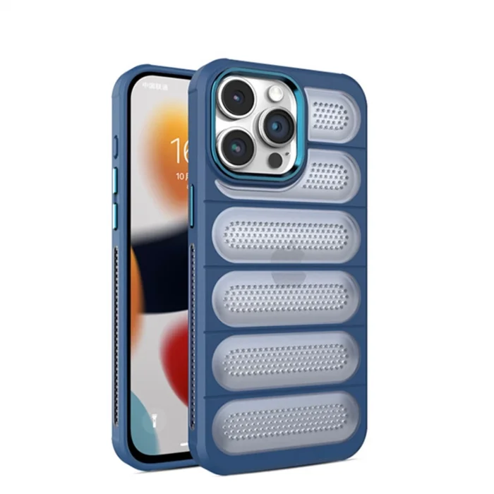 BUĞZ İphone 15 Pro Kılıf Airmax Silikon Kapak - Lacivert