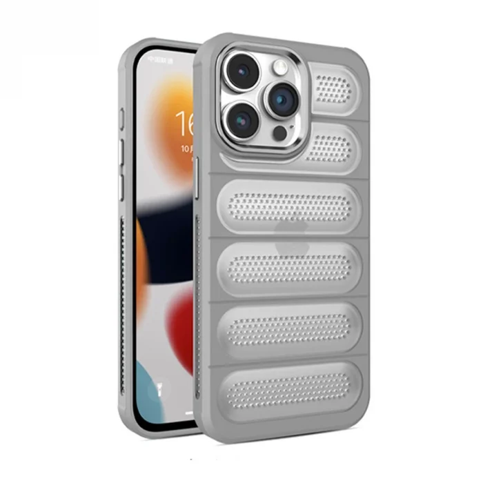 BUĞZ İphone 15 Pro Kılıf Airmax Silikon Kapak - Titan Gri