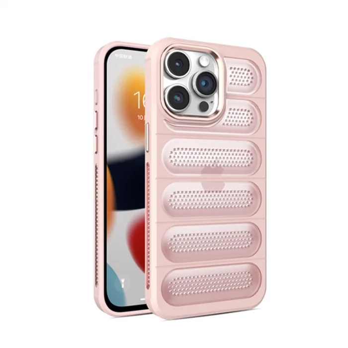 BUĞZ İphone 15 Pro Max Kılıf Airmax Silikon Kapak - Pembe
