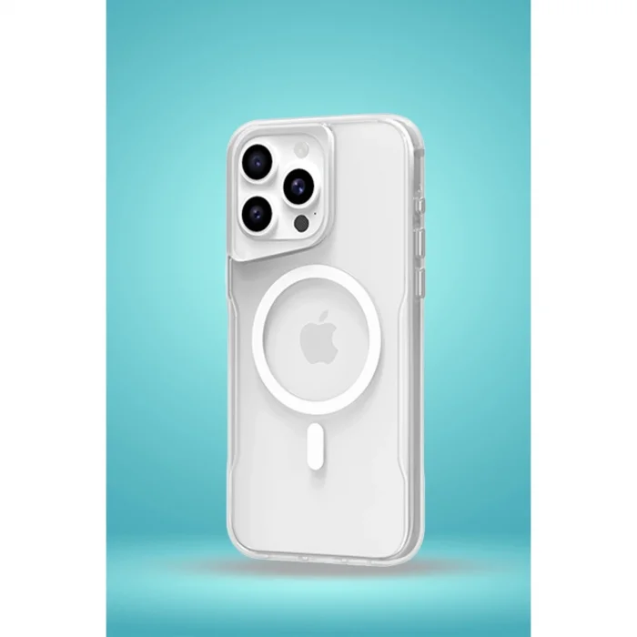 BUĞZ İphone 15 Pro Max Kılıf Pc Poso Magsafe Kapak - Şeffaf