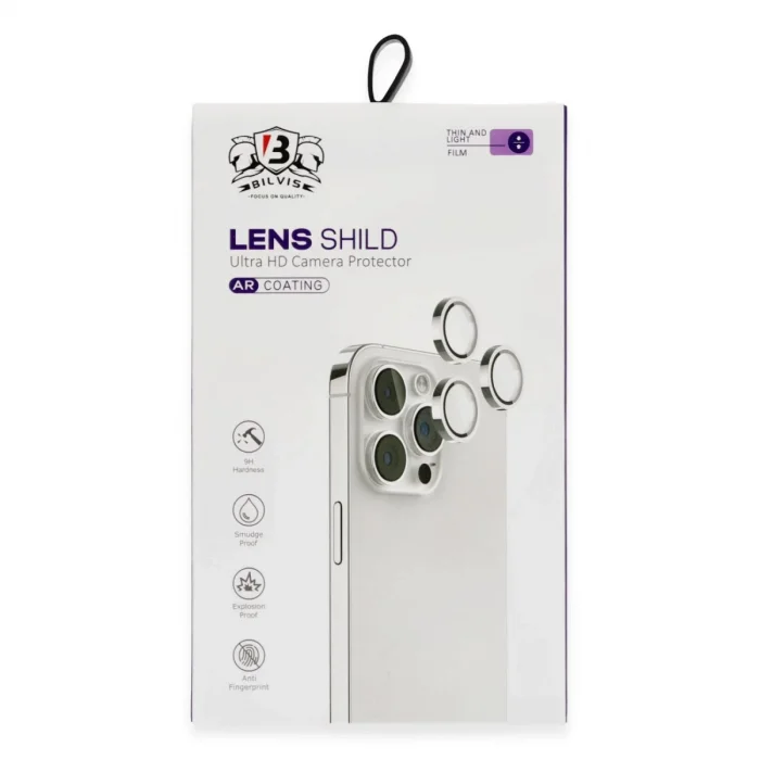 BUĞZ İphone 16 Bilvis Titan Kamera Lens - Siyah