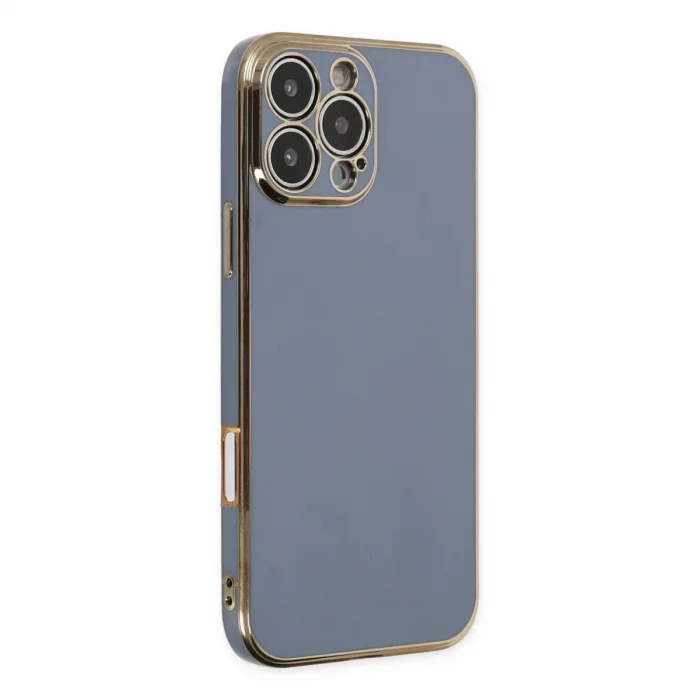 BUĞZ İphone 16 Pro Kılıf Volet Silikon - Mavi