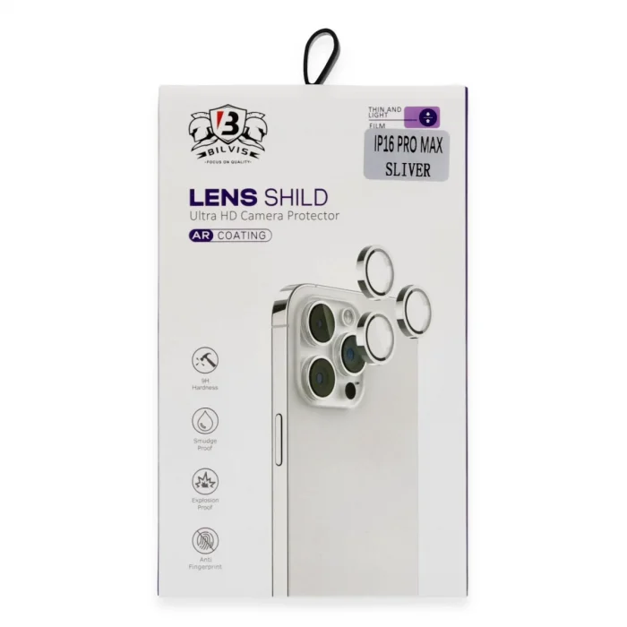 BUĞZ İphone 16 Pro Max Bilvis Titan Kamera Lens - Titan Gri