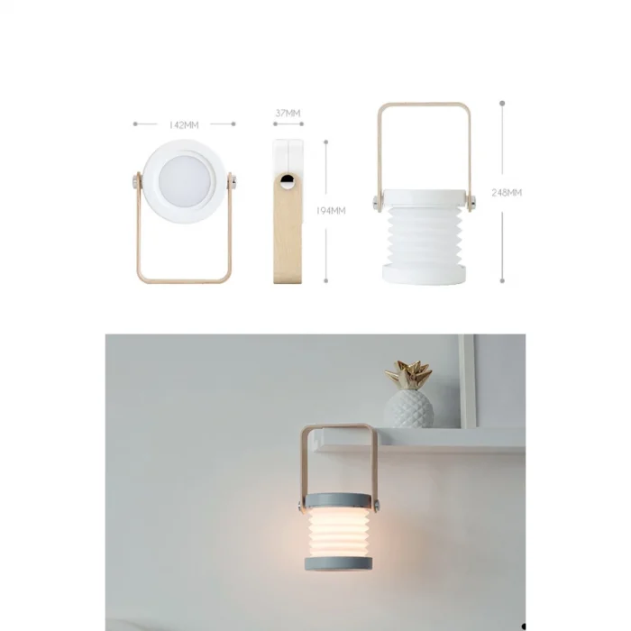 BUĞZ Jp-dld Kamp Lambası Görünümlü Dekoratif Gece Lambası - Beyaz