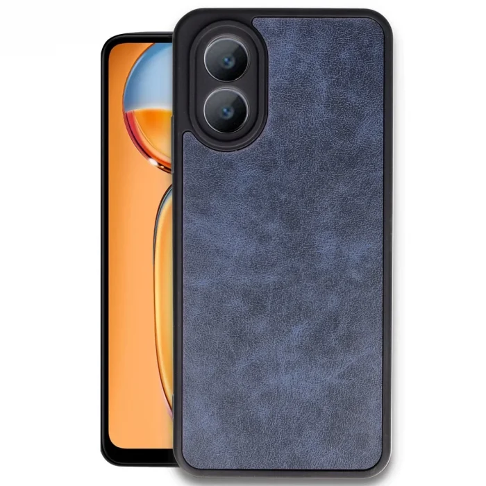 BUĞZ Oppo A38 Kılıf Aras Deri Kapak - Lacivert