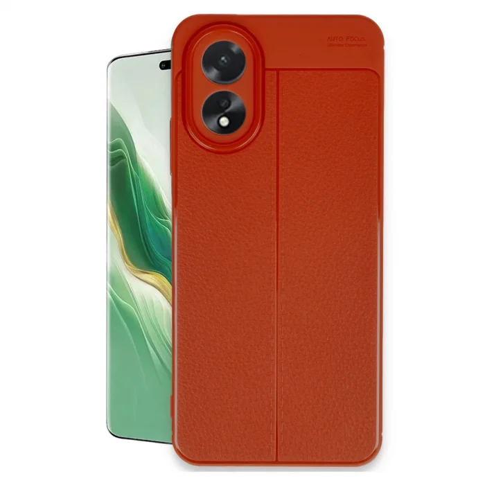 BUĞZ Oppo A38 Kılıf Auto Focus Kapak - Kırmızı