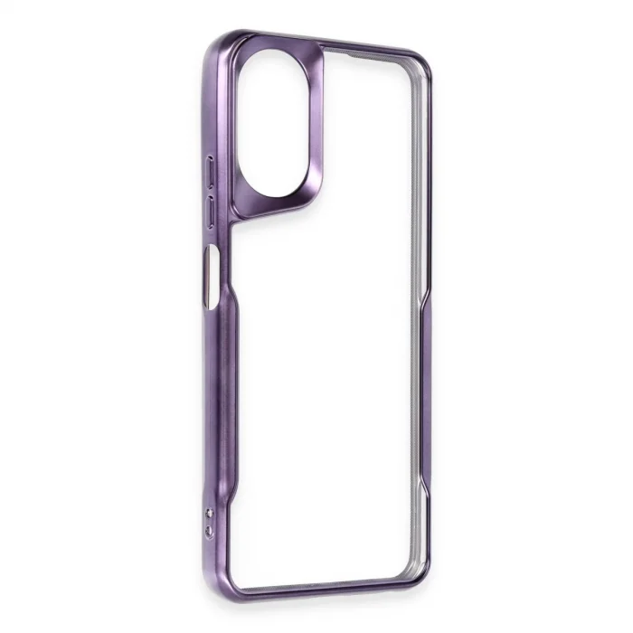 BUĞZ Oppo A38 Kılıf Boyi Silikon Kapak - Derin Mor