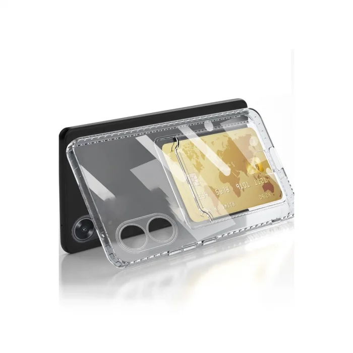 BUĞZ Oppo A38 Kılıf Kart Şeffaf Silikon - Şeffaf