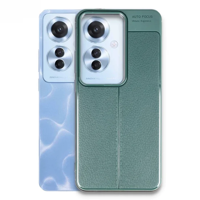 BUĞZ Oppo Reno 11f Kılıf Auto Focus Kapak - Koyu Yeşil