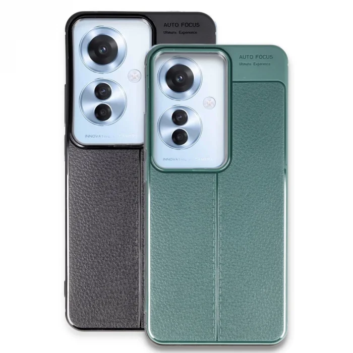 BUĞZ Oppo Reno 11f Kılıf Auto Focus Kapak - Koyu Yeşil