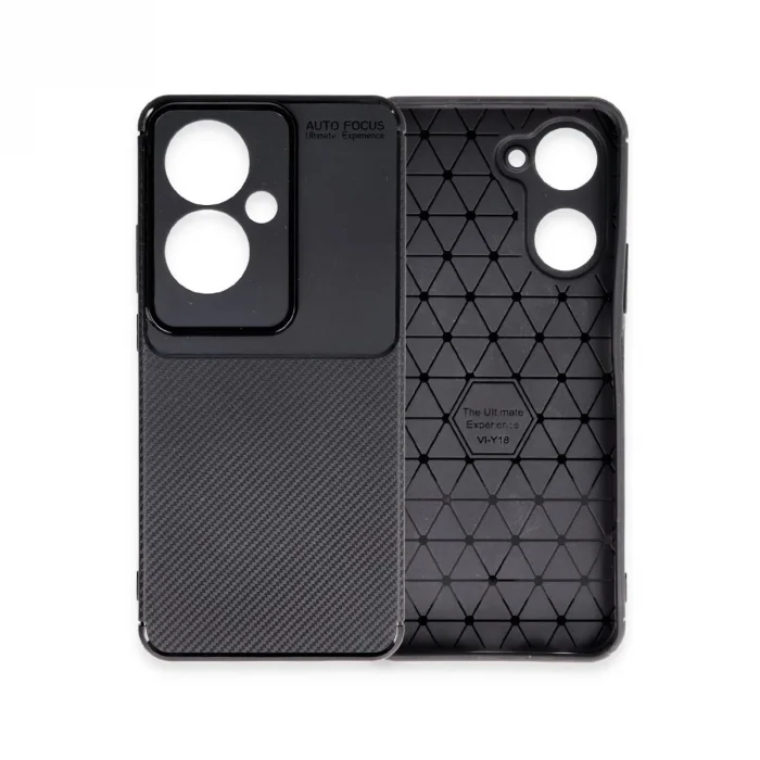 BUĞZ Oppo Reno 11f Kılıf Auto Focus Karbon Kapak - Siyah