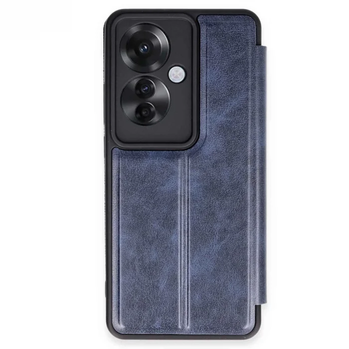BUĞZ Oppo Reno 11f Kılıf Flip Cover - Lacivert