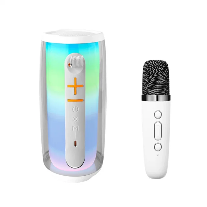 BUĞZ Pluse 6 Mikrofonlu Rgb Kablosuz Hoparlör - Beyaz