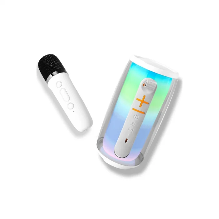 BUĞZ Pluse 6 Mikrofonlu Rgb Kablosuz Hoparlör - Beyaz