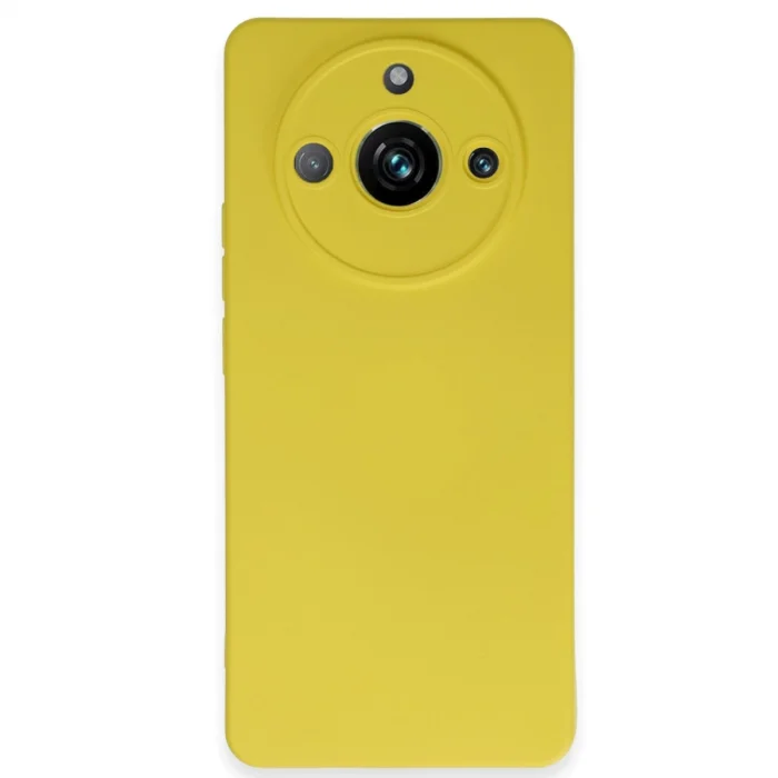 BUĞZ Realme 11 Pro Kılıf Nano İçi Kadife Silikon - Sarı