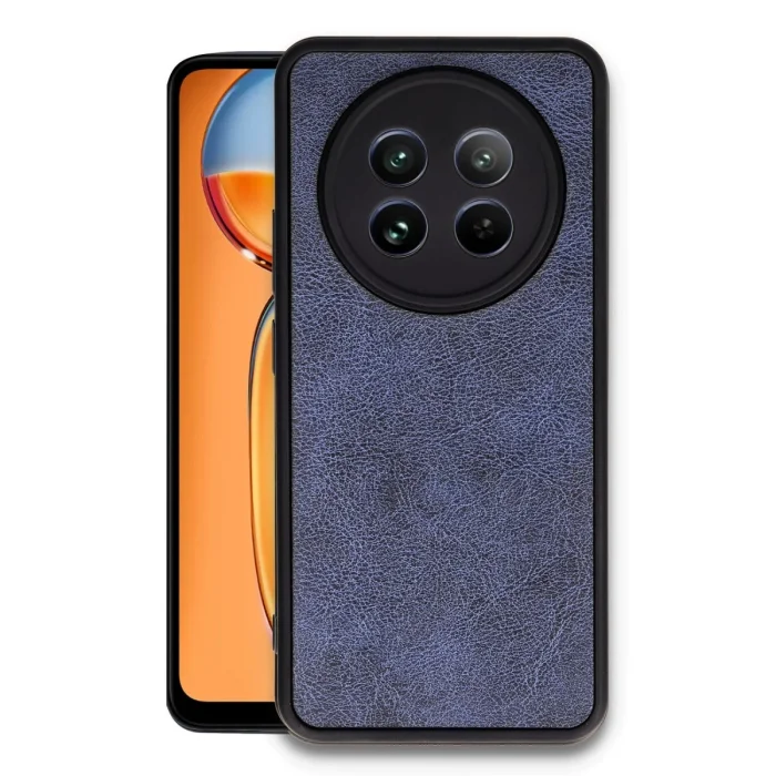 BUĞZ Realme 12 5g Kılıf Aras Deri Kapak - Lacivert