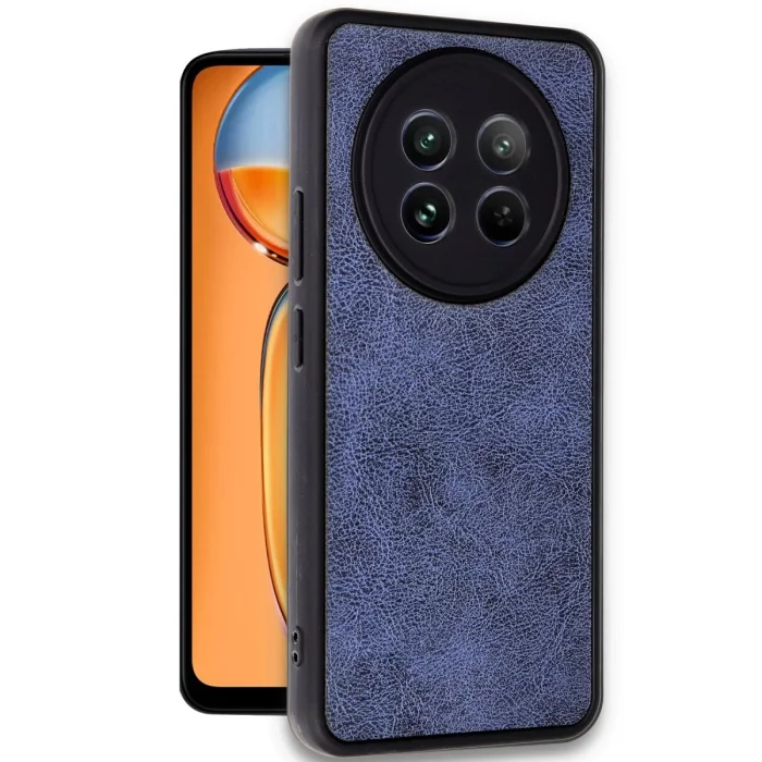 BUĞZ Realme 12 5g Kılıf Aras Deri Kapak - Lacivert