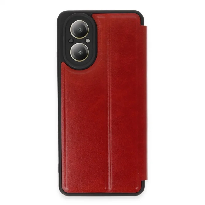 BUĞZ Realme 12 Lite Kılıf Flip Cover - Kırmızı