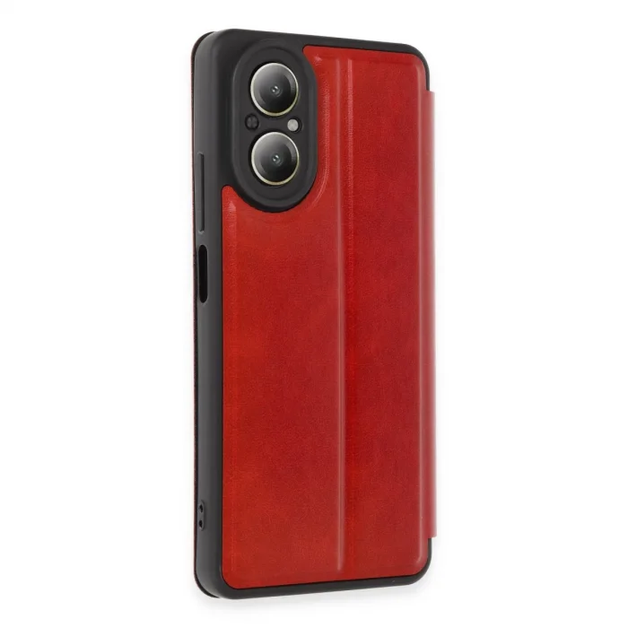 BUĞZ Realme 12 Lite Kılıf Flip Cover - Kırmızı