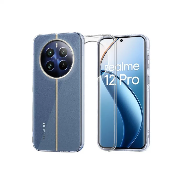 BUĞZ Realme 12 Pro Plus Kılıf Lüx Şeffaf Silikon