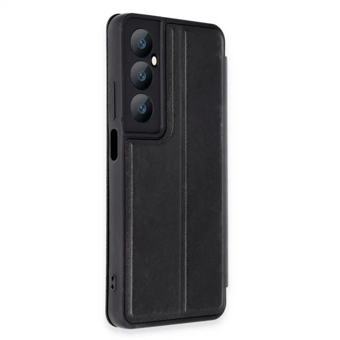 BUĞZ Realme C65 Kılıf Flip Cover - Siyah