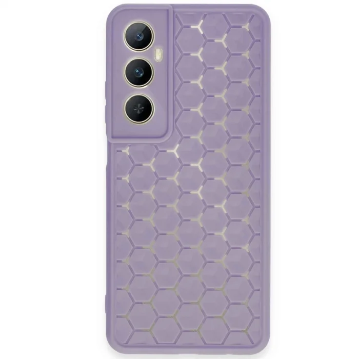 BUĞZ Realme C65 Kılıf Petek Silikon Kapak - Lila