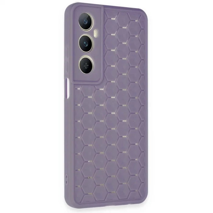 BUĞZ Realme C65 Kılıf Petek Silikon Kapak - Lila