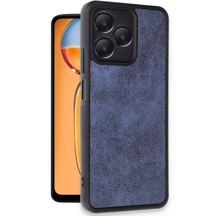 BUĞZ Realme Note 50 4g Kılıf Aras Deri Kapak - Lacivert