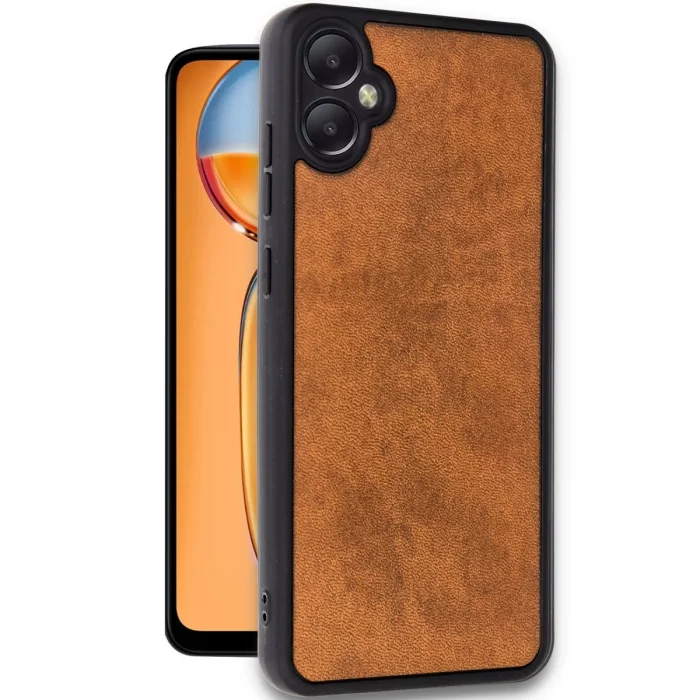 BUĞZ Samsung Galaxy A05 Kılıf Aras Deri Kapak - Taba