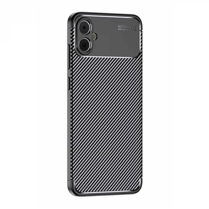 BUĞZ Samsung Galaxy A05 Kılıf Auto Focus Karbon Kapak - Siyah