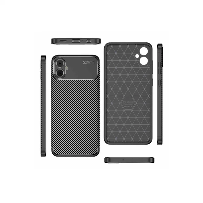 BUĞZ Samsung Galaxy A05 Kılıf Auto Focus Karbon Kapak - Siyah