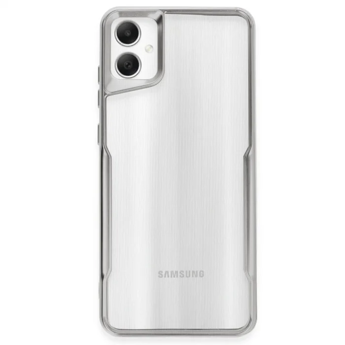 BUĞZ Samsung Galaxy A05 Kılıf Boyi Silikon Kapak - Gümüş
