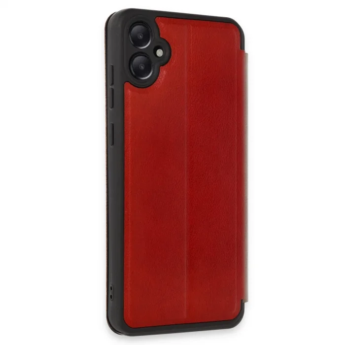 BUĞZ Samsung Galaxy A05 Kılıf Flip Cover - Kırmızı