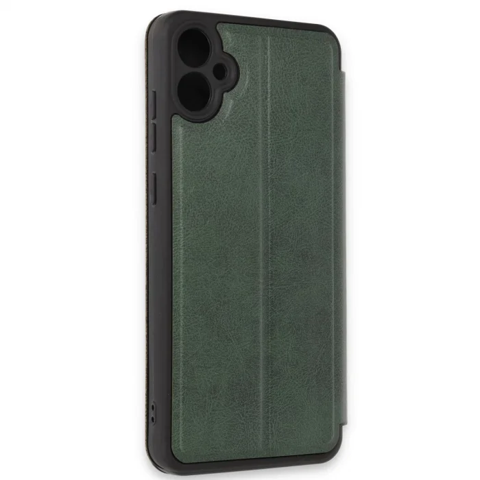 BUĞZ Samsung Galaxy A05 Kılıf Flip Cover - Koyu Yeşil