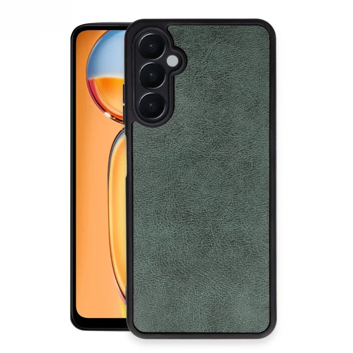 BUĞZ Samsung Galaxy A05s Kılıf Aras Deri Kapak - Koyu Yeşil