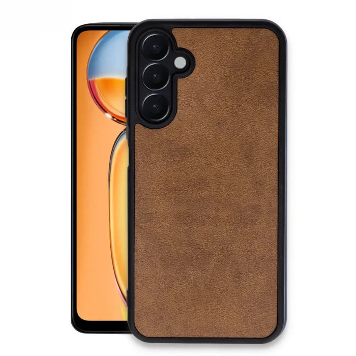 BUĞZ Samsung Galaxy A15 4g Kılıf Aras Deri Kapak - Taba