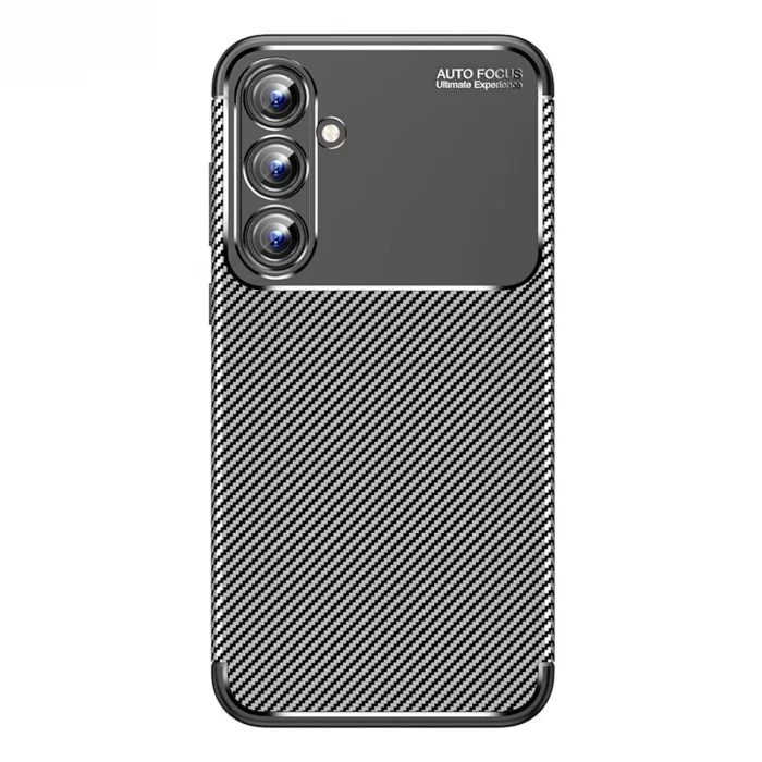 BUĞZ Samsung Galaxy A15 4g Kılıf Auto Focus Karbon Kapak - Siyah