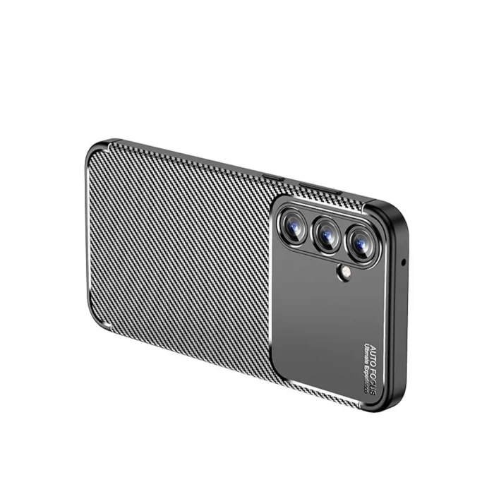 BUĞZ Samsung Galaxy A15 4g Kılıf Auto Focus Karbon Kapak - Siyah