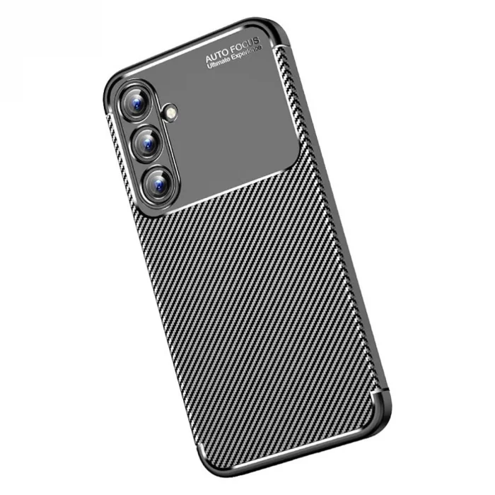 BUĞZ Samsung Galaxy A15 4g Kılıf Auto Focus Karbon Kapak - Siyah