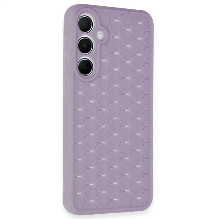 BUĞZ Samsung Galaxy A15 4g Kılıf Petek Silikon Kapak - Lila