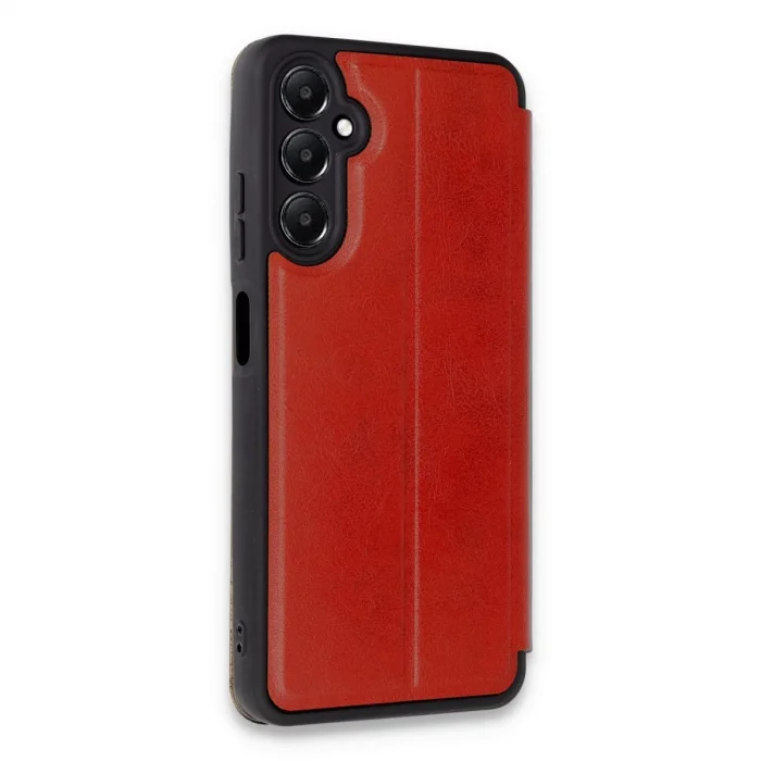 BUĞZ Samsung Galaxy A25 5g Kılıf Flip Cover - Kırmızı