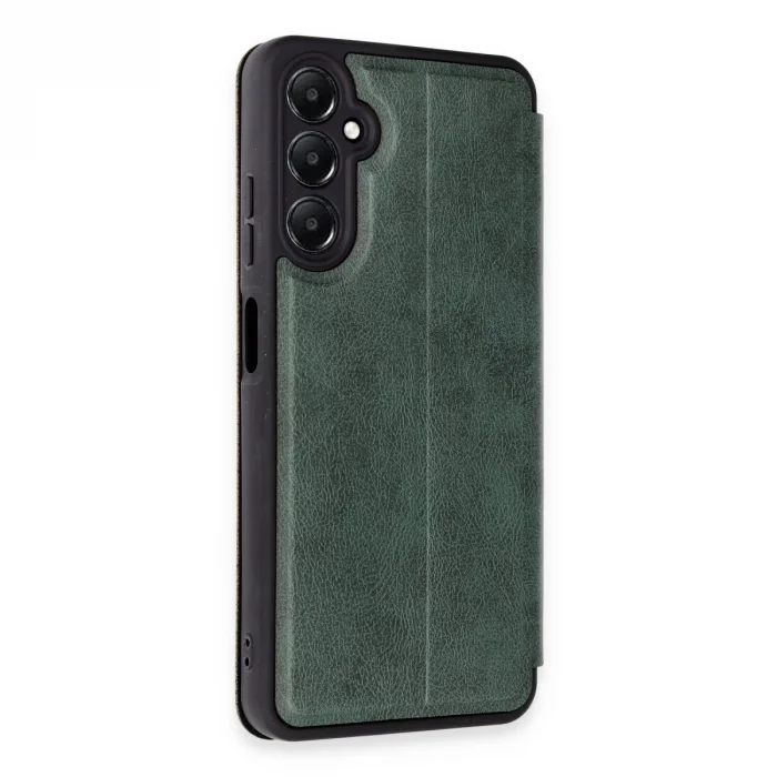 BUĞZ Samsung Galaxy A25 5g Kılıf Flip Cover - Koyu Yeşil
