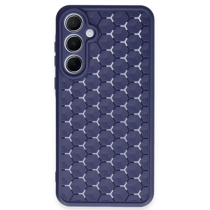 BUĞZ Samsung Galaxy A25 5g Kılıf Petek Silikon Kapak - Lacivert