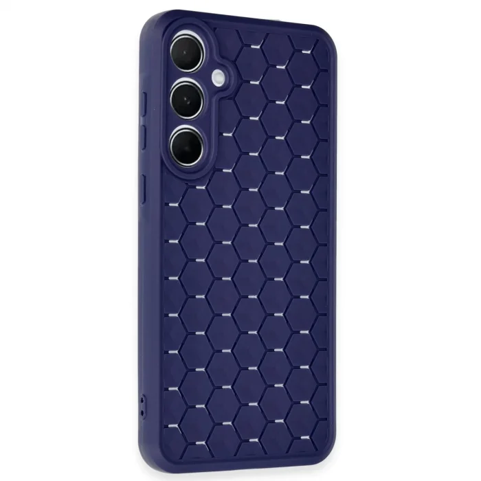 BUĞZ Samsung Galaxy A25 5g Kılıf Petek Silikon Kapak - Lacivert