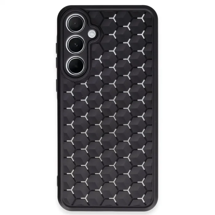 BUĞZ Samsung Galaxy A25 5g Kılıf Petek Silikon Kapak - Siyah