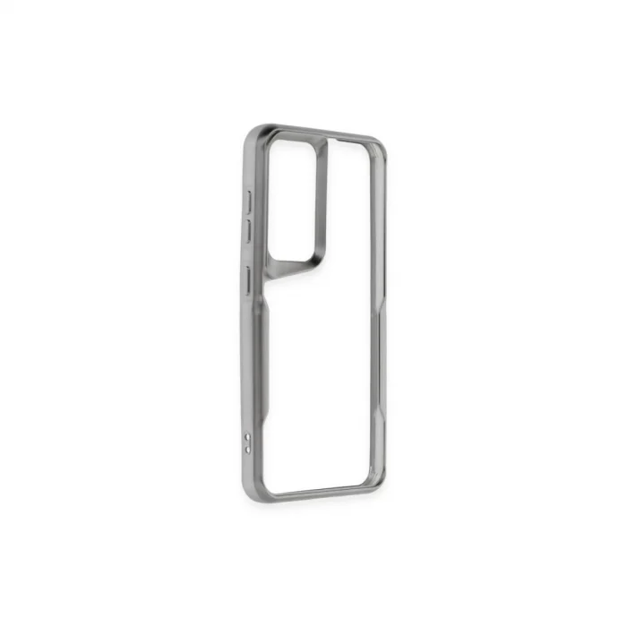 BUĞZ Samsung Galaxy A55 5g Kılıf Boyi Silikon Kapak - Gümüş